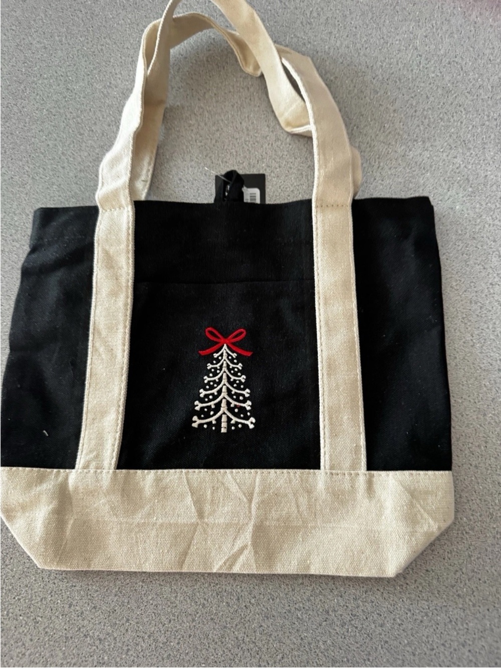 New Spirit Christmas 2025 LE Canvas Mini Tote Bag Christmas Tree Black/White